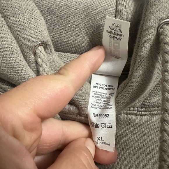 Northside Beige Men's Hoodie - Picture 5 of 5